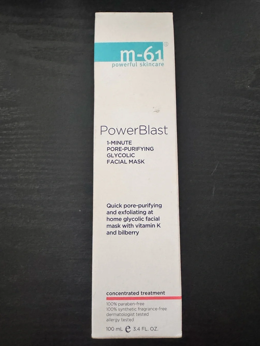 NIB M-61 PowerBlast Glycolic Facial Mask Full Size 3.4oz